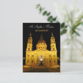 Sint Stephen's Basilica 's nachts, Boedapest, Hong Briefkaart (Staand voorkant)