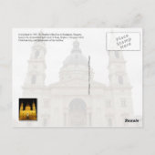 Sint Stephen's Basilica 's nachts, Boedapest, Hong Briefkaart (Achterkant)
