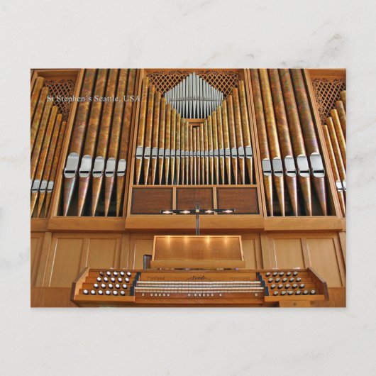 Sint Stephen's Church organ, Seattle, briefkaart (Voorkant)