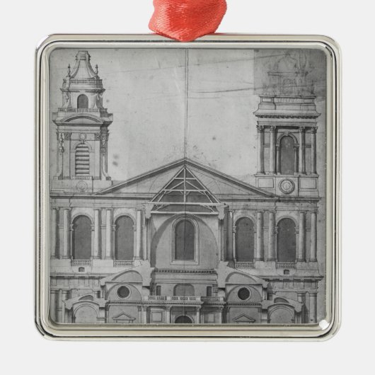 Sint-Sulpice-kerk Metalen Ornament (Voorkant)
