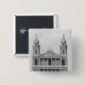 Sint-Sulpice-kerk Vierkante Button 5,1 Cm (Voorkant /achterkant)