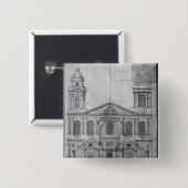 Sint-Sulpice-kerk Vierkante Button 5,1 Cm (Voorkant /achterkant)