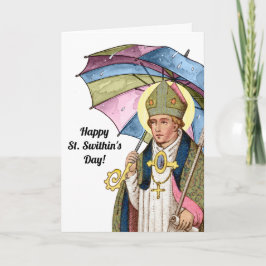 Sint Swithun met zijn paraplu-wens Kaart