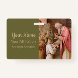 Sint Tarcisius die de Eucharist ontvangt (BL 02) Badge