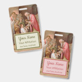 Sint Tarcisius die de Eucharist ontvangt (BL 02) Badge (Voor- en achterkant)