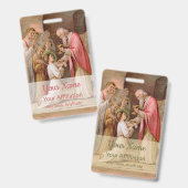 Sint Tarcisius die de Eucharist ontvangt (BL 02) Badge (Voor- en achterkant)