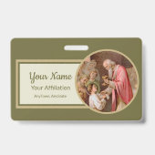 Sint Tarcisius die de Eucharist ontvangt (BL 02) Badge (Achterkant)