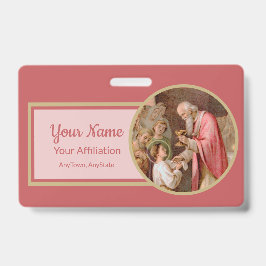 Sint Tarcisius die de Eucharist ontvangt (BL 02) Badge