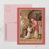 Sint Tarcisius die de Eucharist ontvangt (BL 02) Briefkaart (Voorkant / Achterkant)