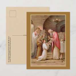 Sint Tarcisius die de Eucharist ontvangt (BL 02) Briefkaart