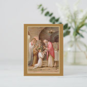 Sint Tarcisius die de Eucharist ontvangt (BL 02) Briefkaart (Staand voorkant)