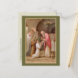 Sint Tarcisius die de Eucharist ontvangt (BL 02) Briefkaart