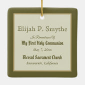 Sint Tarcisius die de Eucharist ontvangt (BL 02) Keramisch Ornament (Achterkant)