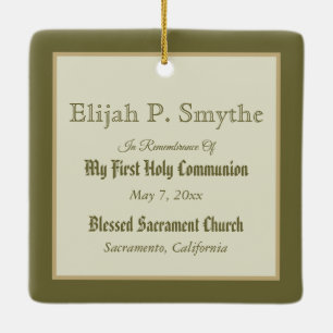 Sint Tarcisius die de Eucharist ontvangt (BL 02) Keramisch Ornament