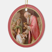 Sint Tarcisius die de Eucharist ontvangt (BL 02) Keramisch Ornament (Links)