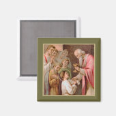 Sint Tarcisius die de Eucharist ontvangt (BL 02) Magneet (Voorkant / Achterkant)