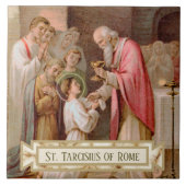 Sint Tarcisius die de Eucharist ontvangt (BL 02) Tegeltje (Voorkant)