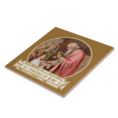 Sint Tarcisius die de Eucharist ontvangt (BL 02) Tegeltje (Zijkant)