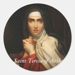 Sint Teresa van Avila Carmelite Nun Ronde Sticker