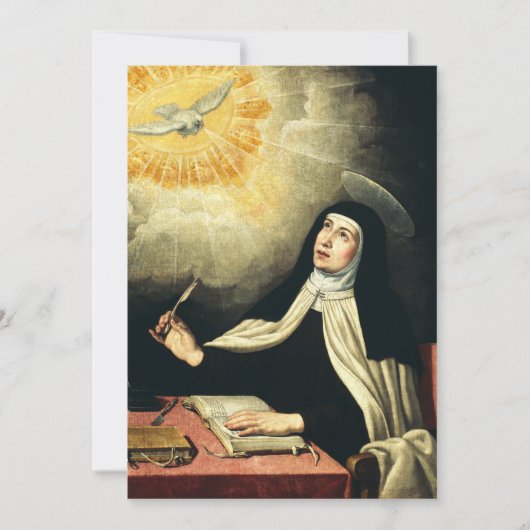 Sint-Teresa van Avila Feestdagenkaart (Voorkant)