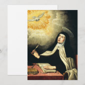 Sint-Teresa van Avila Feestdagenkaart (Voorkant / Achterkant)