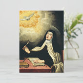 Sint-Teresa van Avila Feestdagenkaart (Staand voorkant)