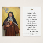 Sint-Teresa van Avila, Spaans Prayer Katholieke Nu Visitekaartje (Voorkant /achterkant)