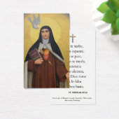 Sint-Teresa van Avila, Spaans Prayer Katholieke Nu Visitekaartje (Bureau)