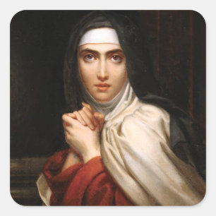 Sint-Teresa van Jezus Vierkante Sticker