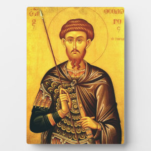 Sint Theodorus Tiron orthodoxe icoon Fotoplaat