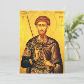 Sint Theodorus Tiron orthodoxe icoon Kaart (Staand voorkant)