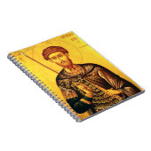 Sint Theodorus Tiron orthodoxe icoon Notitieboek (Rechterzijde)