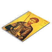 Sint Theodorus Tiron orthodoxe icoon Notitieboek (Linkerzijde)