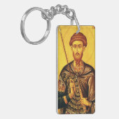 Sint Theodorus Tiron orthodoxe icoon Sleutelhanger (Voorkant Links)