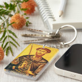 Sint Theodorus Tiron orthodoxe icoon Sleutelhanger (Voorkant Rechts)