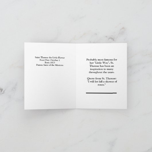 Sint Therese Kaart (Binnen)