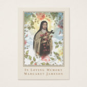 Sint-Therese katholieke begrafenisherdenkingsmonum Visitekaartje (Voorkant)