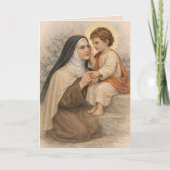Sint Therese met Kindje Jezus Katholiek Kaart (Voorkant)