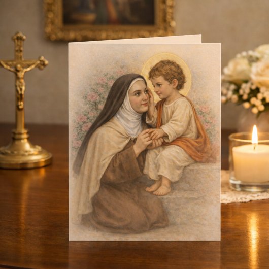 Sint Therese met Kindje Jezus Katholiek Kaart