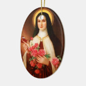 Sint-Thérèse of Lisieux-kerstversiering Keramisch Ornament (Links)