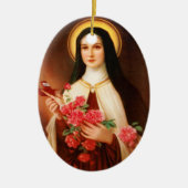 Sint-Thérèse of Lisieux-kerstversiering Keramisch Ornament (Voorkant)