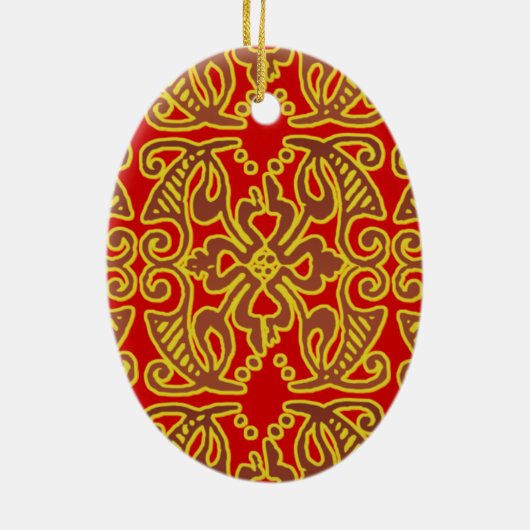Sint-Thérèse of Lisieux-kerstversiering Keramisch Ornament (Achterkant)