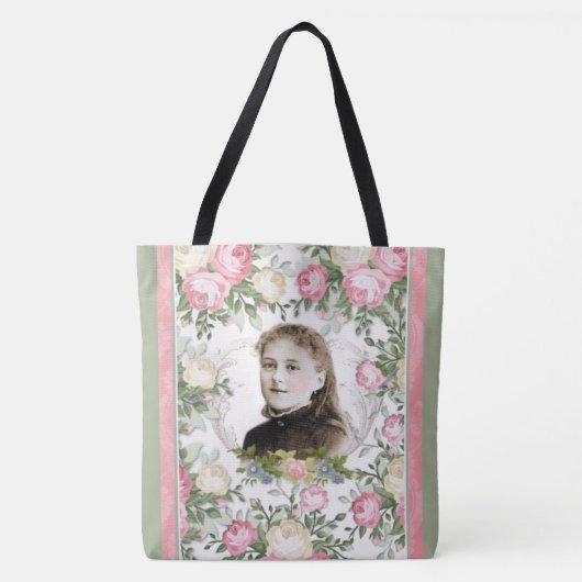 Sint-Therese religieuze Floral-katholiek Tote Bag (Voorkant)