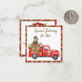 Sint-Therese Religieuze Red Truck Rozen  Notitiekaartje (Voorkant / Achterkant in situ)