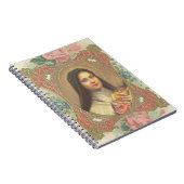Sint-Therese Rozen en Crucifix decoratieve grens Notitieboek (Rechterzijde)