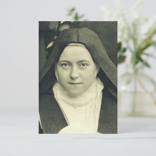 Sint-Therese van het kind Jezus en het Heilige Gez Bedankkaart (Staand voorkant)