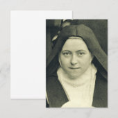 Sint-Therese van het kind Jezus en het Heilige Gez Bedankkaart (Voorkant / Achterkant)