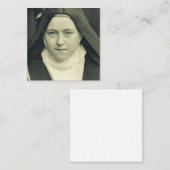 Sint-Therese van het kind Jezus en het Heilige Gez Vierkante Visitekaartje (Voorkant / Achterkant)