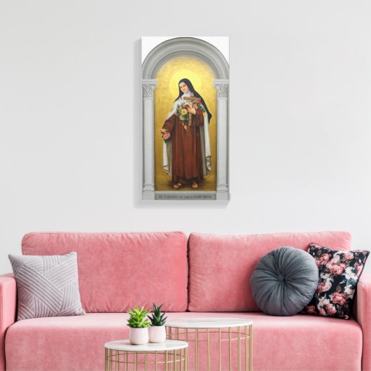 Sint Therese van het Kind Jezus Katholieke Karmeli Canvas Afdruk (Insitu (Woonkamer))