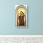 Sint Therese van het Kind Jezus Katholieke Karmeli Canvas Afdruk (Insitu (Houten vloer))